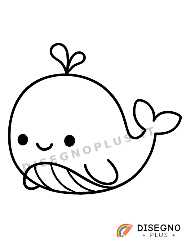 Disegno Balenottera da colorare