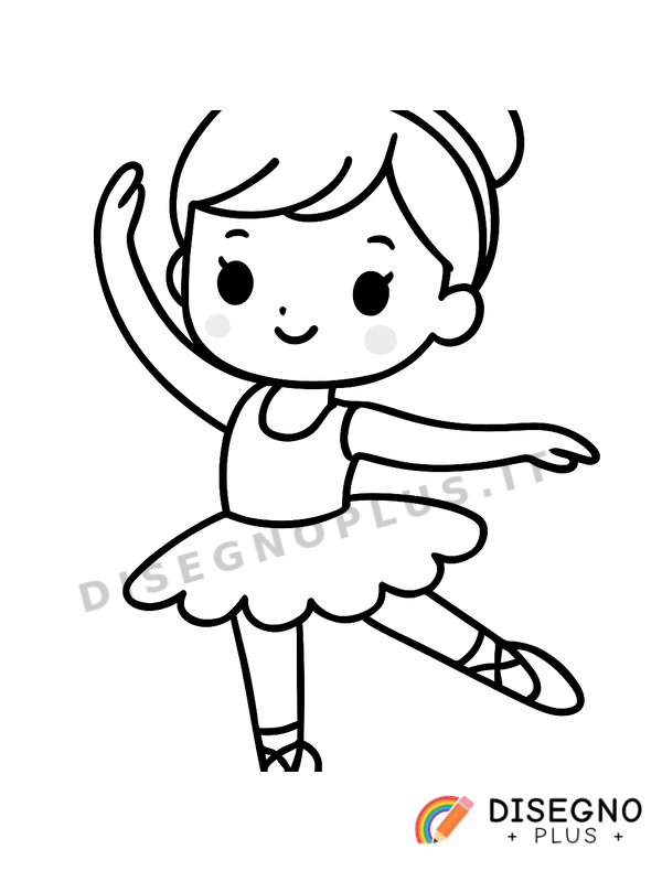 Disegno Ballerina classica sulle punte   da stampare e colorare
