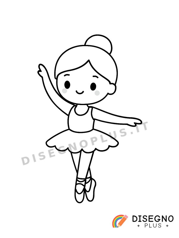 Disegno Ballerina sulle punte da colorare