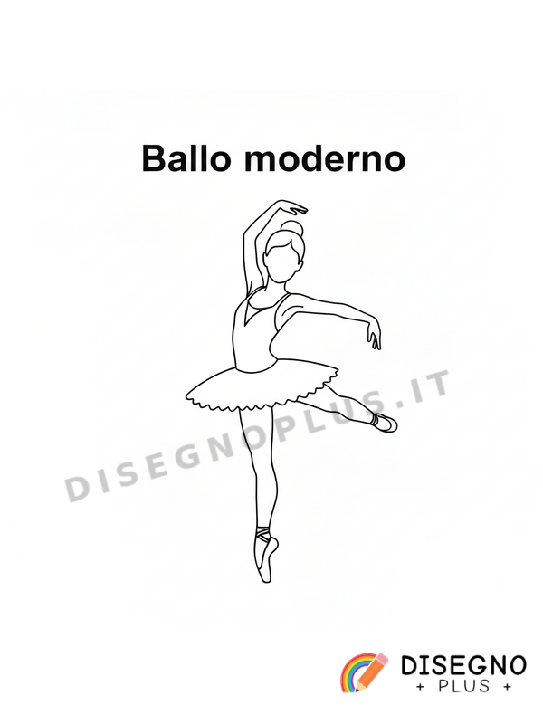 Disegno Ballo moderno da colorare