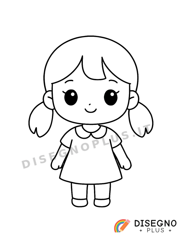 Disegno Bambina da colorare