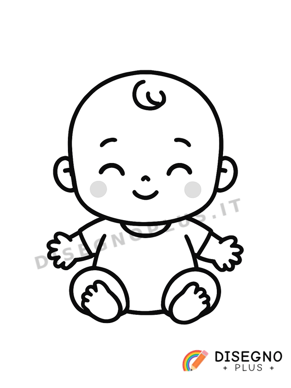 Disegno Bambino neonato da colorare