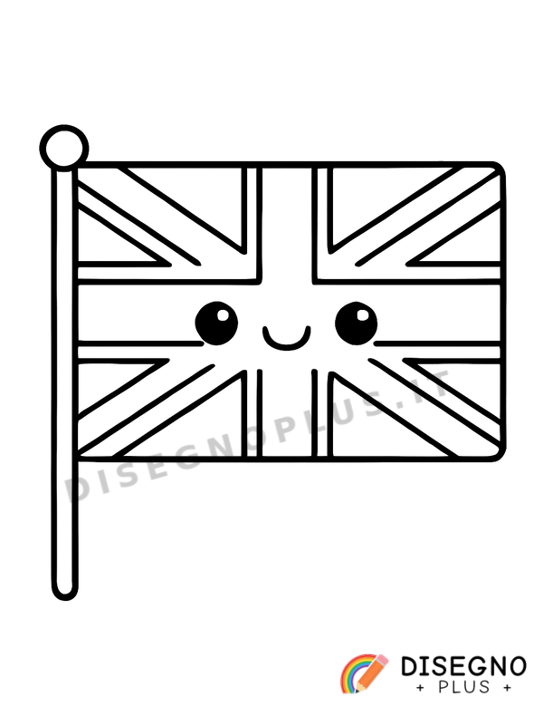 Disegno Bandiera inglese da colorare