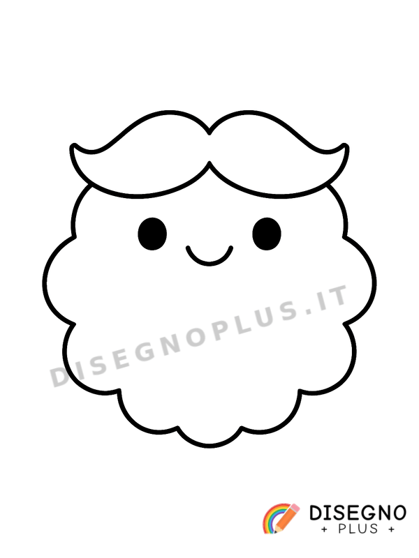 Disegno Barba di Babbo Natale da colorare