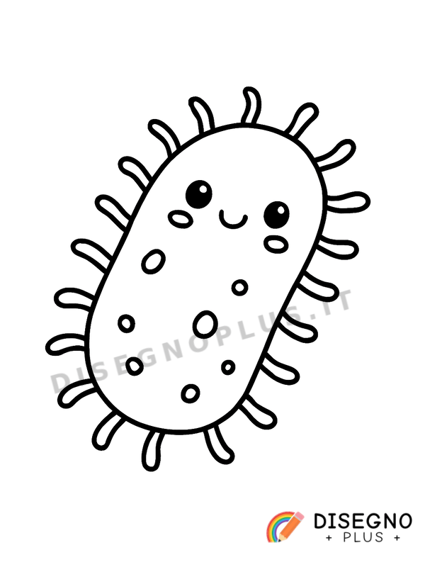 Disegno Batterio da colorare