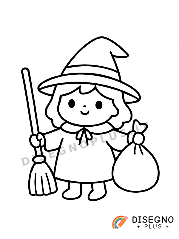 Disegno Befana da colorare