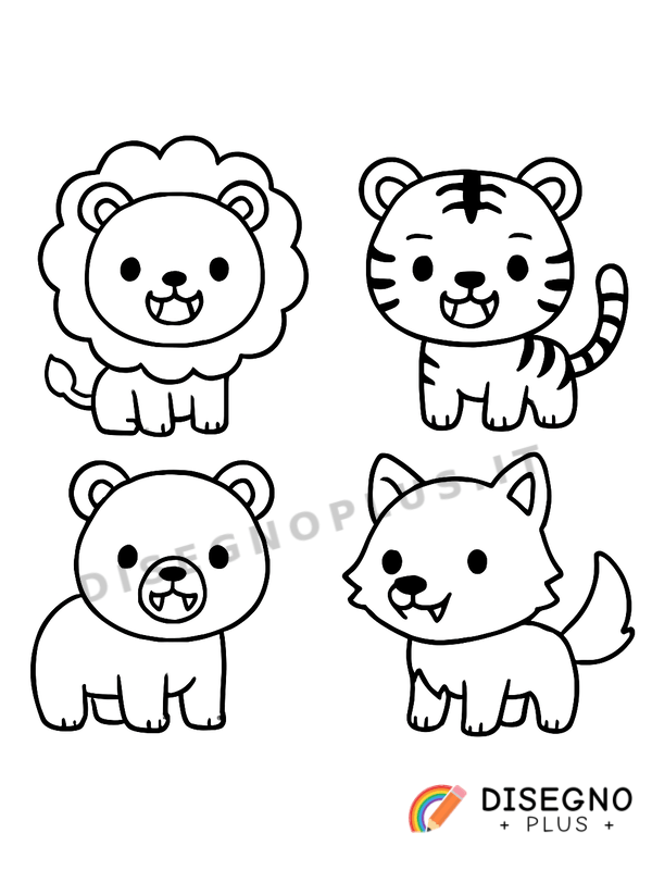 Disegno Belve feroci da colorare