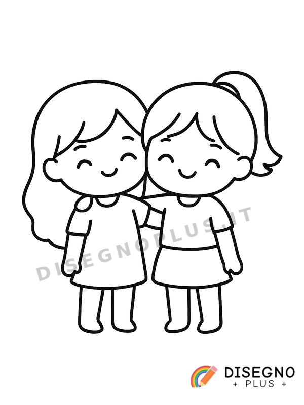 Disegno Best friend da colorare