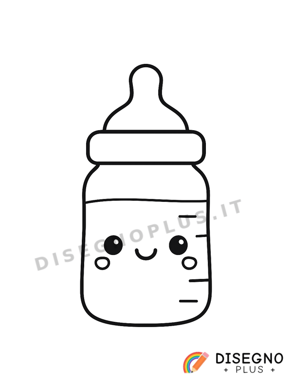 Disegno Biberon di latte con tettarella   da stampare e colorare