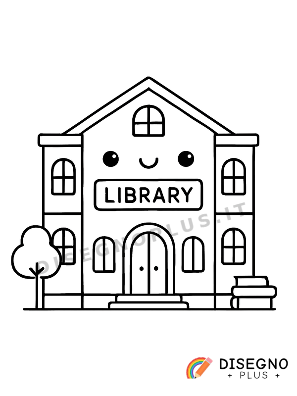 Disegno Biblioteche da colorare