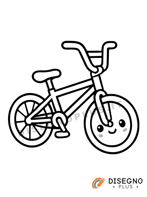 Disegno Bici acrobatica in salto aereo   da stampare e colorare