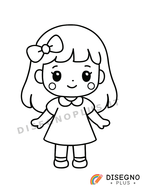 Disegno Bimba da colorare