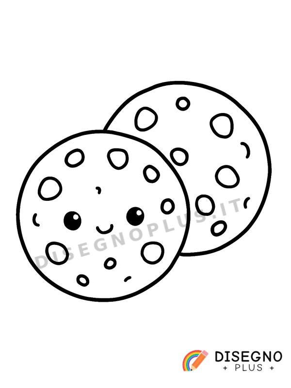 Disegno Biscotti con cioccolato da colorare