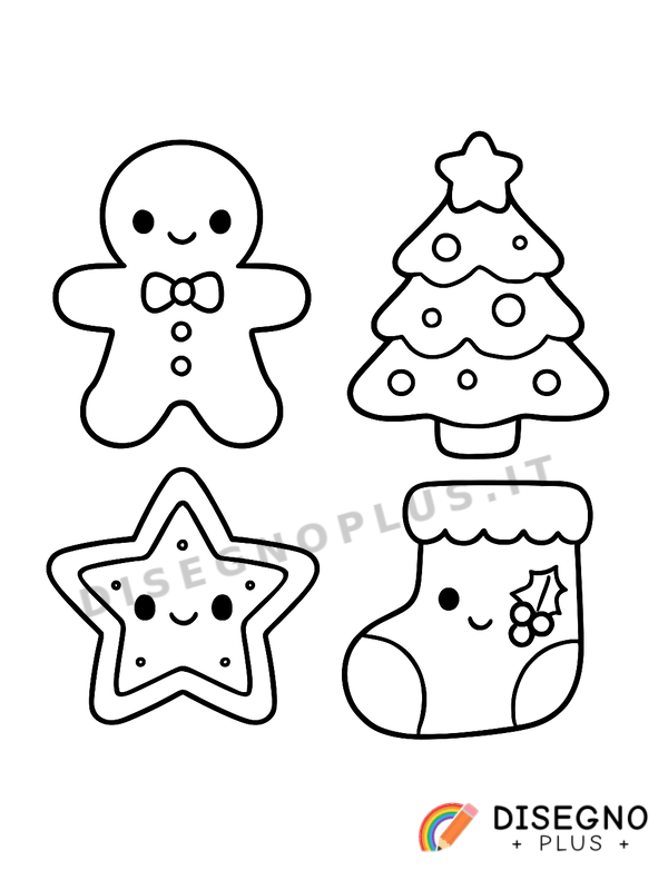 Disegno Biscotti decorati con glassa e zuccherini   da stampare e colorare