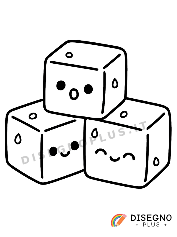 Disegno Blocchi di ghiaccio da colorare