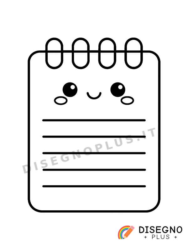 Disegno Blocco note con fogli staccabili   da stampare e colorare