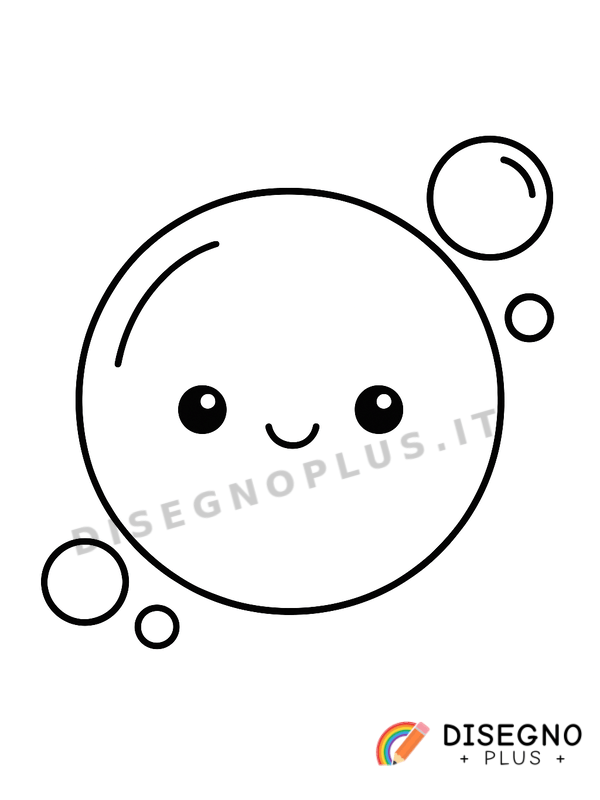 Disegno Bolla di sapone con arcobaleno   da stampare e colorare