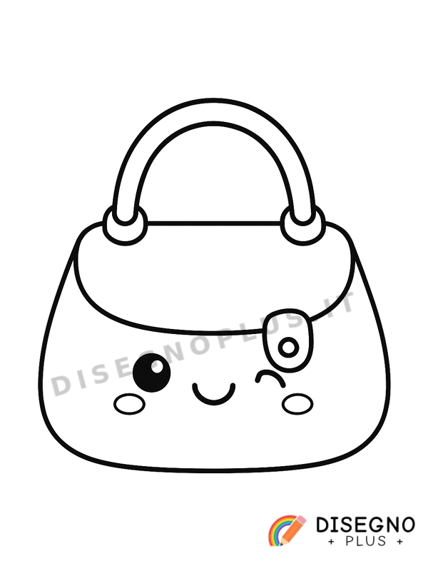 Disegno Borsa di tela con manici lunghi   da stampare e colorare