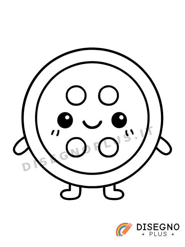 Disegno Bottone bianco lucido per camicia   da stampare e colorare