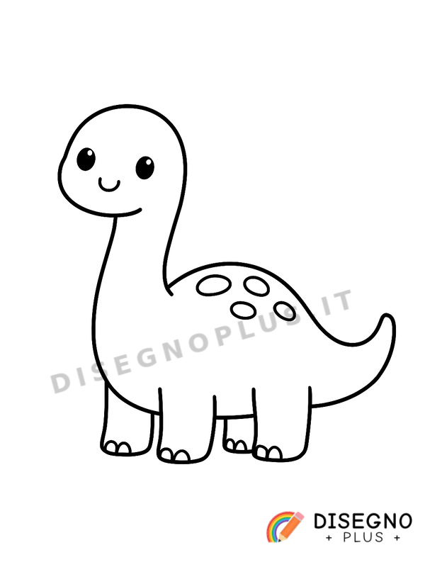 Brontosauro con collo lunghissimo che mangia foglie Disegno Brontosauro con collo lunghissimo che mangia foglie da stampare e colorare