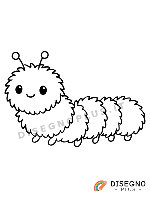 Disegno Bruco peloso da colorare