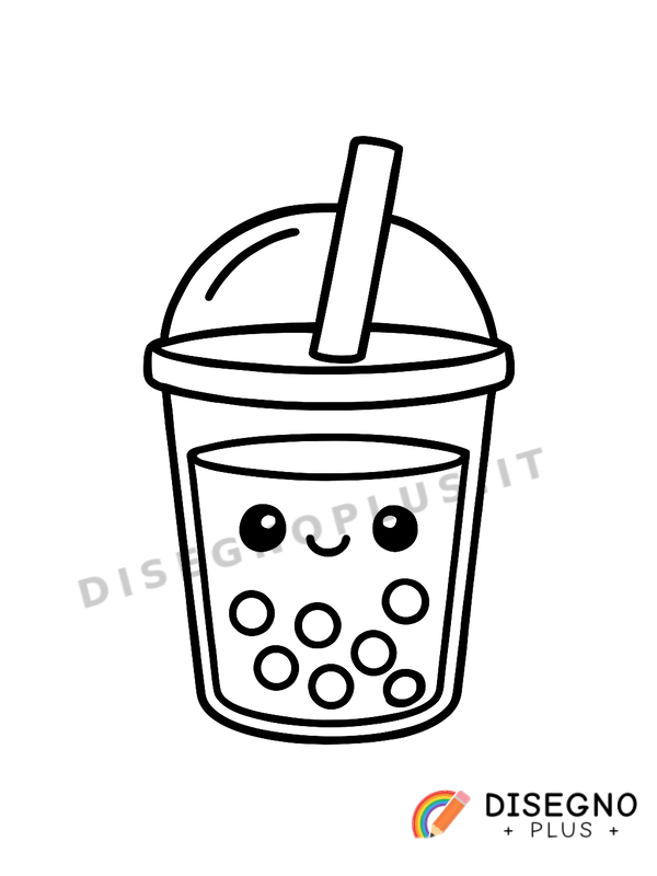 Disegno Bubble tea da colorare