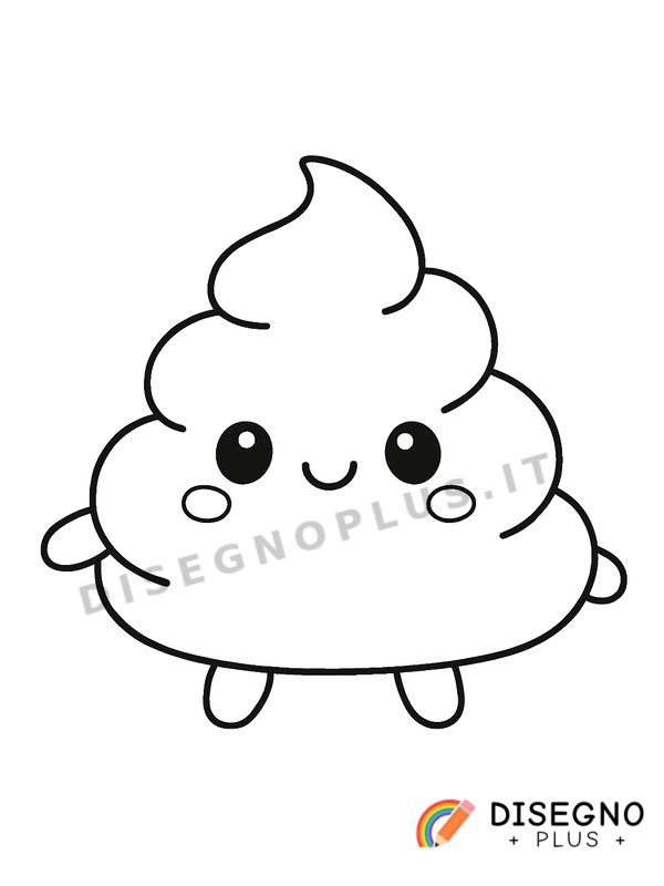 Disegno Cacca da colorare