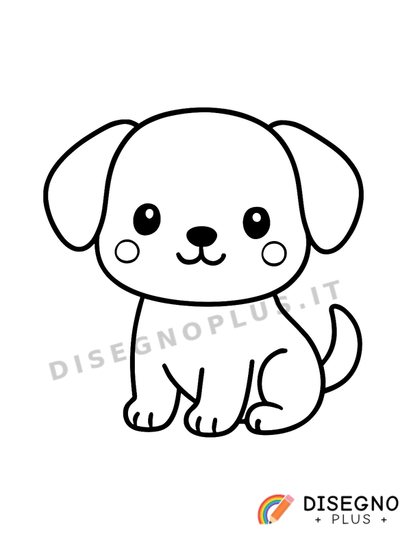 Disegno Cagnolino che dorme su cuscino   da stampare e colorare