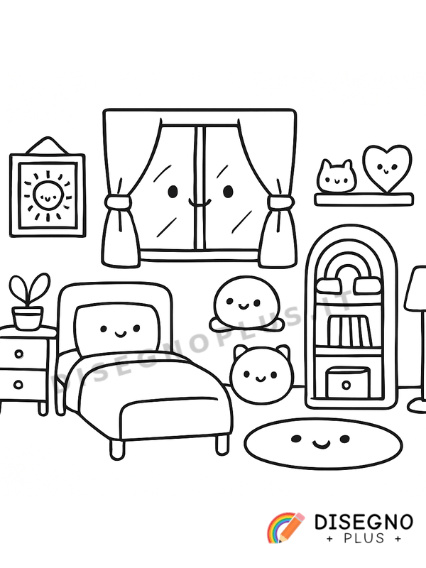 Disegno Camerette colorate da colorare