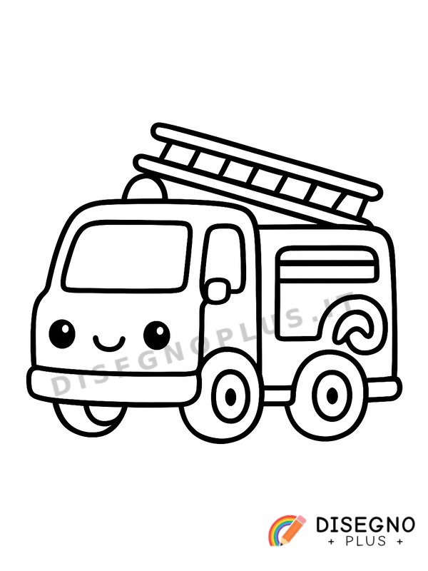 Disegno Camion dei pompieri da colorare