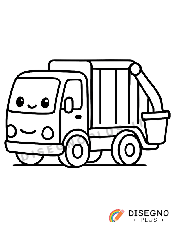 Disegno Camion della spazzatura da colorare