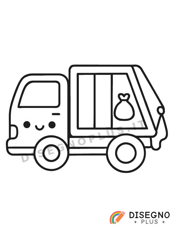 Disegno Camion spazzatura da colorare