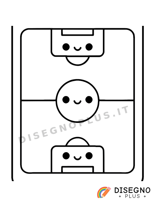 Disegno Campo da calcio con linee bianche   da stampare e colorare