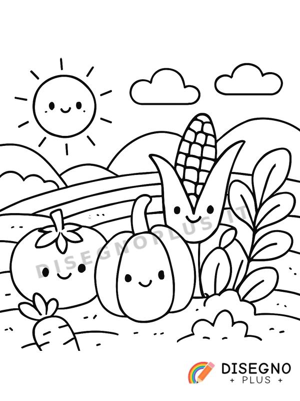 Disegno Campo seminato da colorare