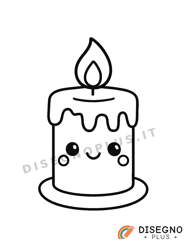 Disegno Candela da colorare