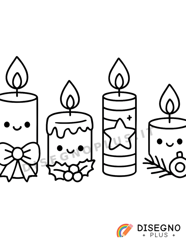 Disegno Candele decorative con profumo di cannella   da stampare e colorare