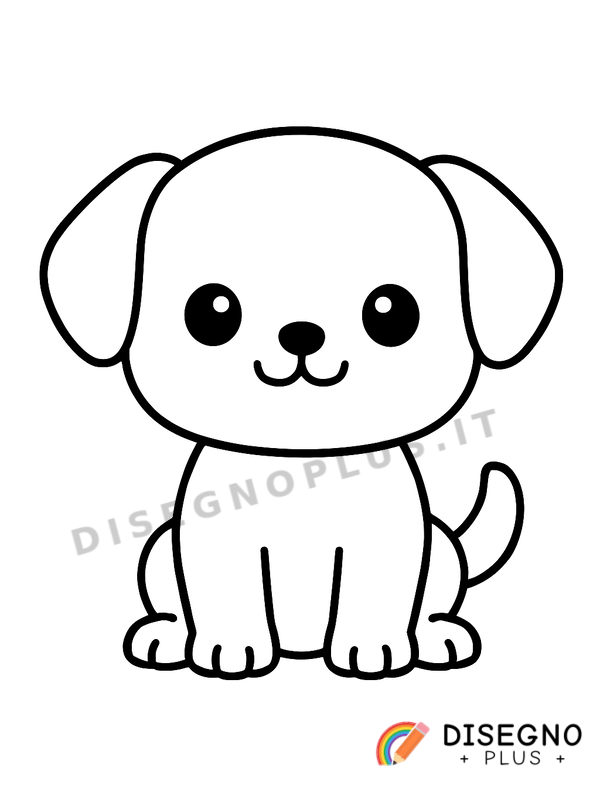 Disegno Cane fedele con occhi dolci   da stampare e colorare