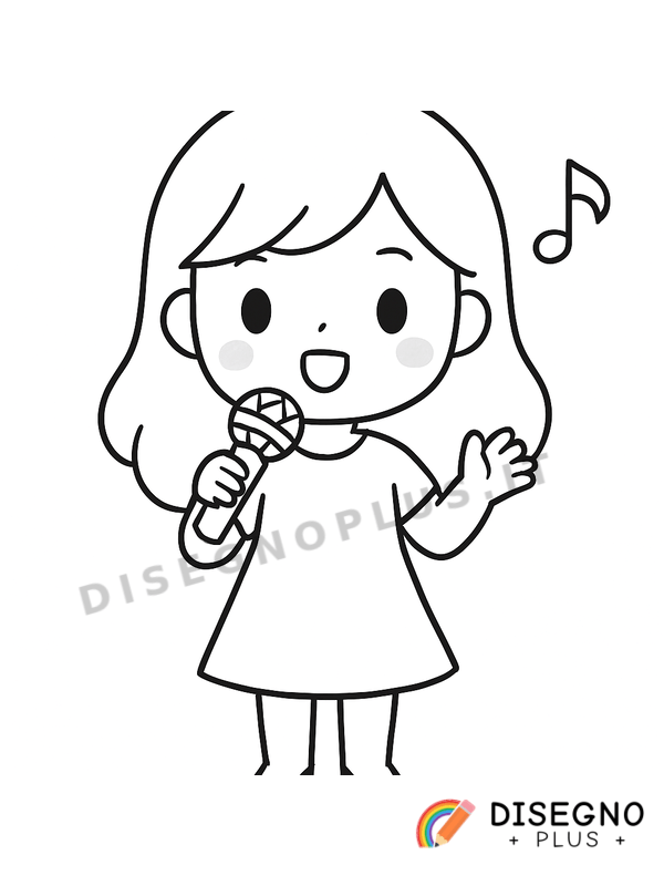 Disegno Cantante da colorare