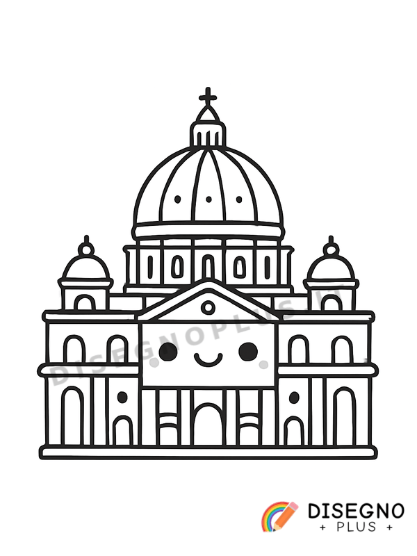 Disegno Cappella Sistina da colorare