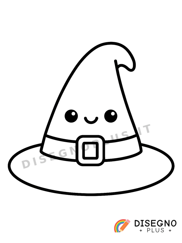 Disegno Cappello da strega da colorare