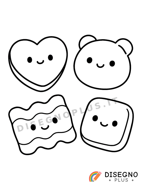 Disegno Caramelle gommose da colorare