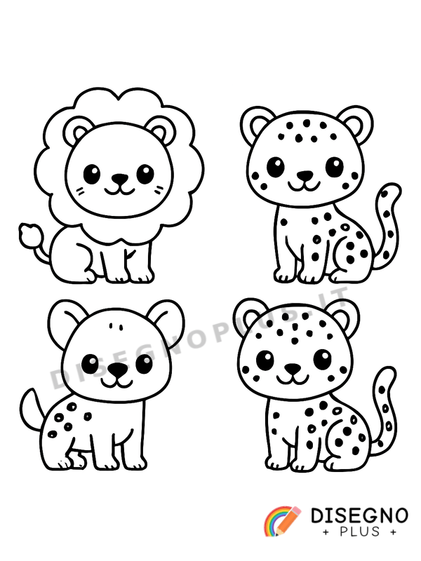 Disegno Carnivori della savana da colorare