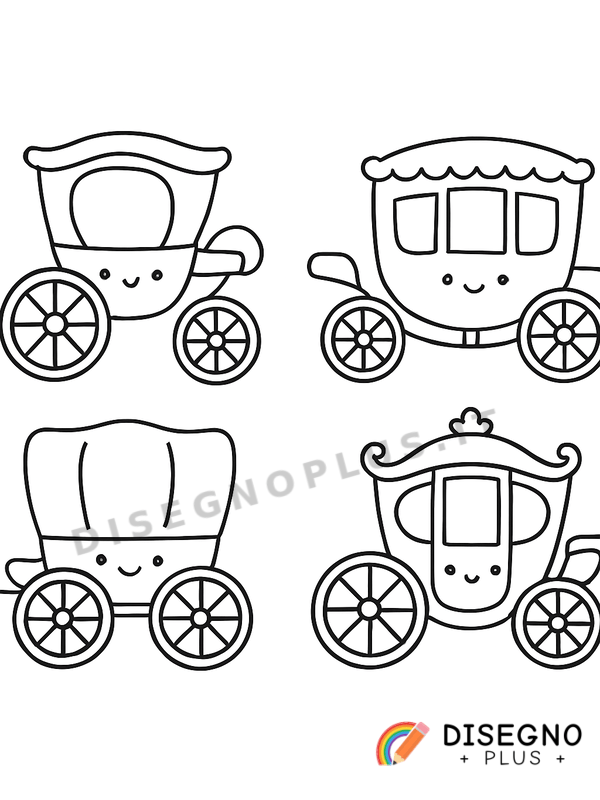 Disegno Carrozze d’epoca da colorare