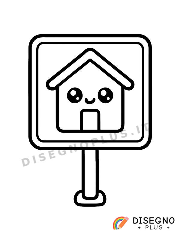 Disegno Cartello stradale da colorare