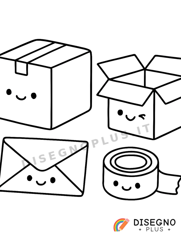 Disegno Cartoni da imballaggio riciclati   da stampare e colorare