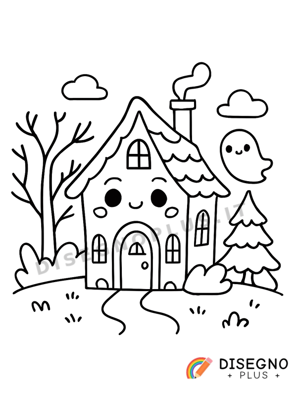 Disegno Casa stregata da colorare