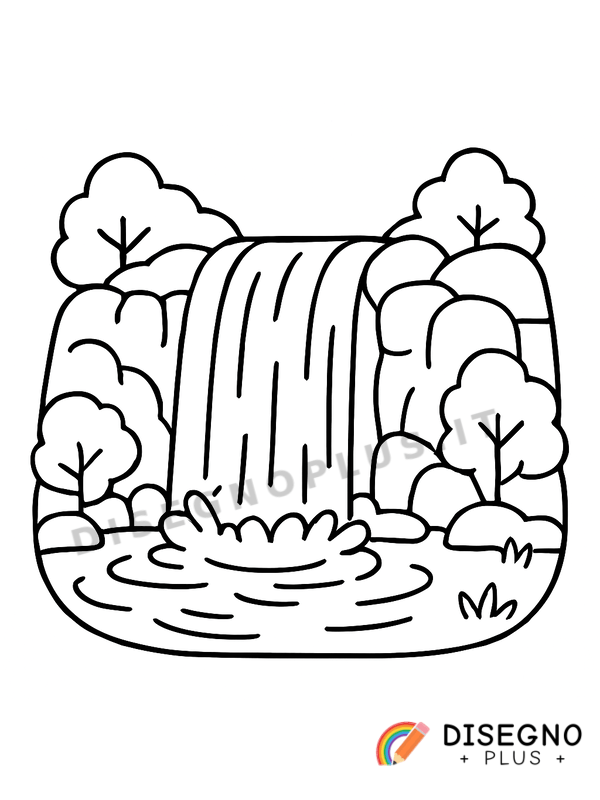 Disegno Cascata da colorare