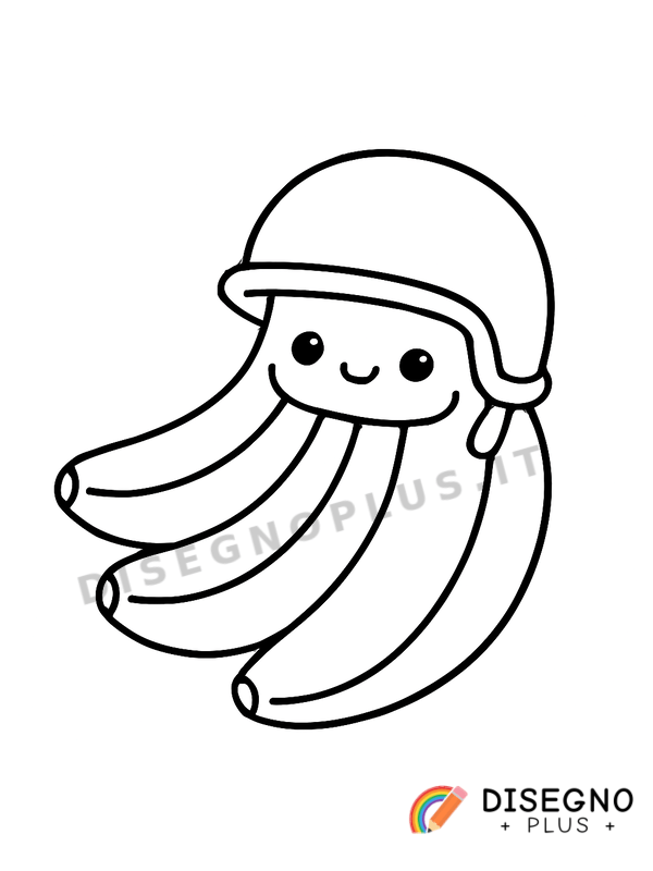 Disegno Casco di banane da colorare