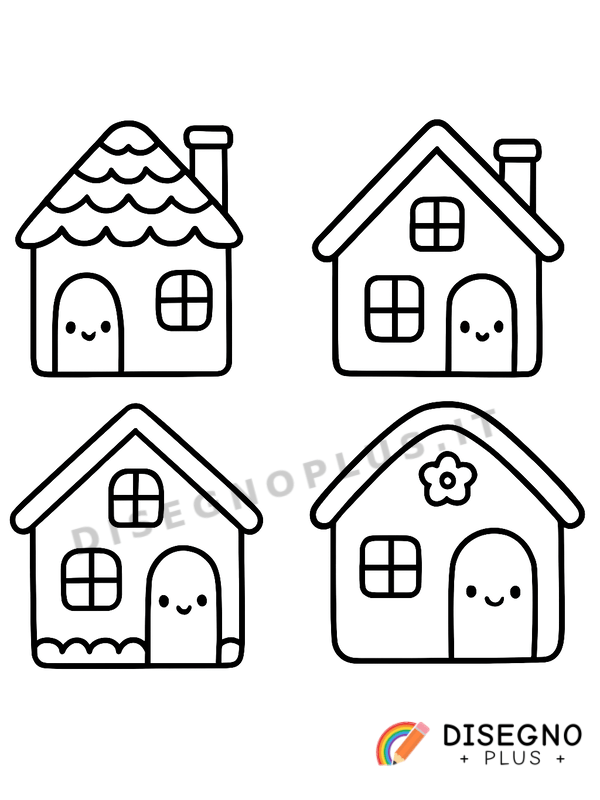 Disegno Casette da colorare