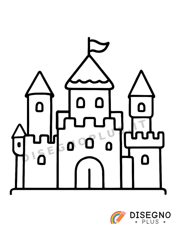 Disegno Castelli da colorare